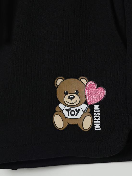 25FW [키즈] 모스키노 쇼츠/버뮤다 HDQ01MLCA52 60100 Black - MOSCHINO