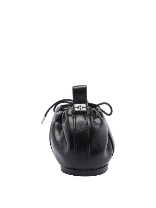 26SS 가니 레이스업 발레리나 S2914099 Black - GANNI