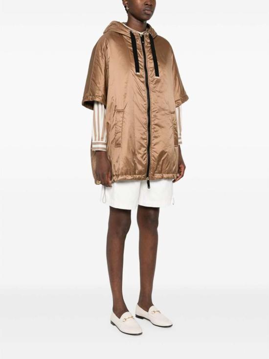  막스마라 더 큐브 그린시 발수 후드 패디드 케이프 자켓 GREENCI025051 Brown - MAXMARA THE CUBE