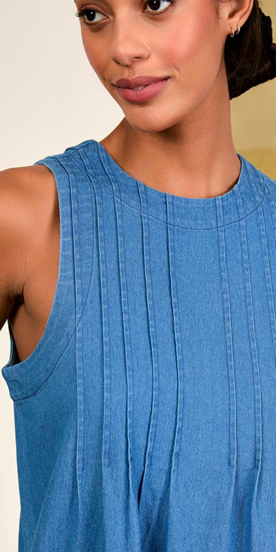  차오 루시아 숏 원피스 챠오 루시아 솔레다드 샴브레이 미니 드레스 - CIAO LUCIA