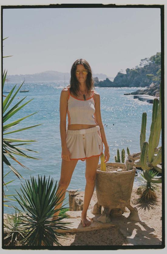  Ciao Ciao Vacation 숏팬츠 Spencer 미니 쇼츠 크림/레드 - OTHER BRANDS