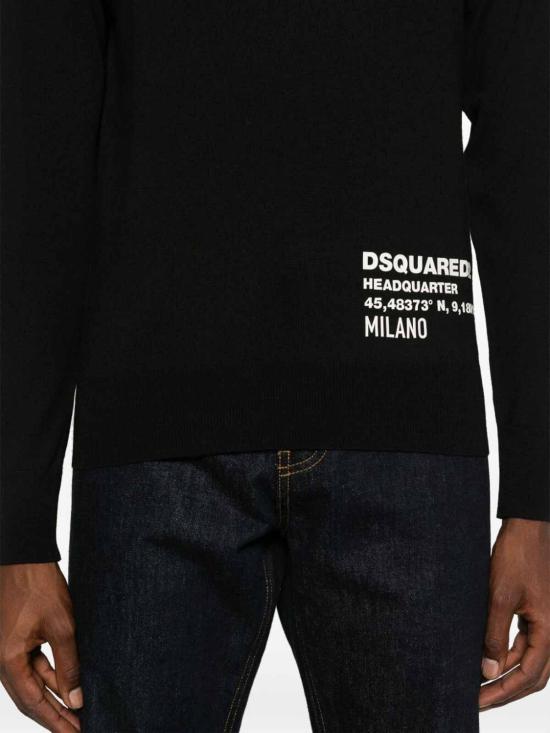 24FW 디스퀘어드2 스웨터 S74HA1482D13026900C Black - DSQUARED2