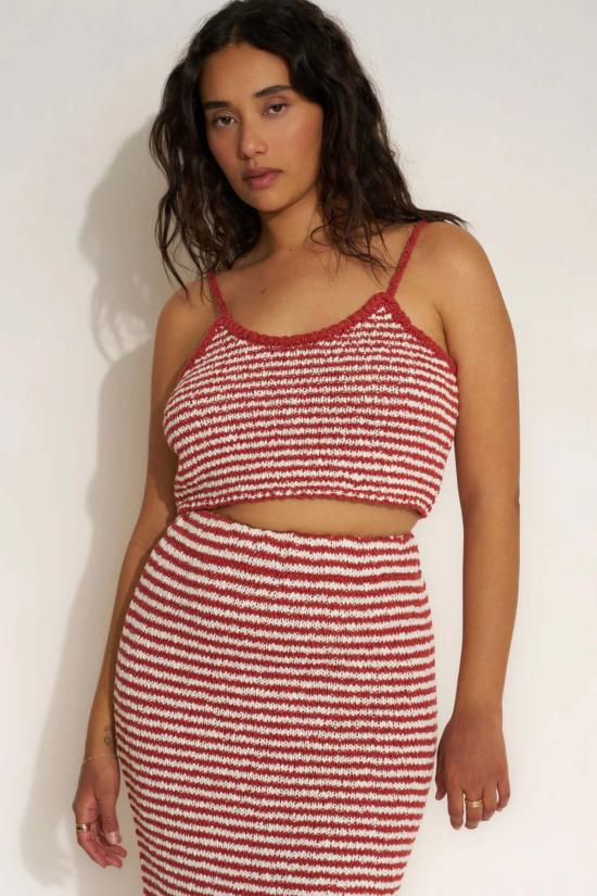  칼라한 민소매 티셔츠 캘러핸 테디 탱크 블랙 스트라이프