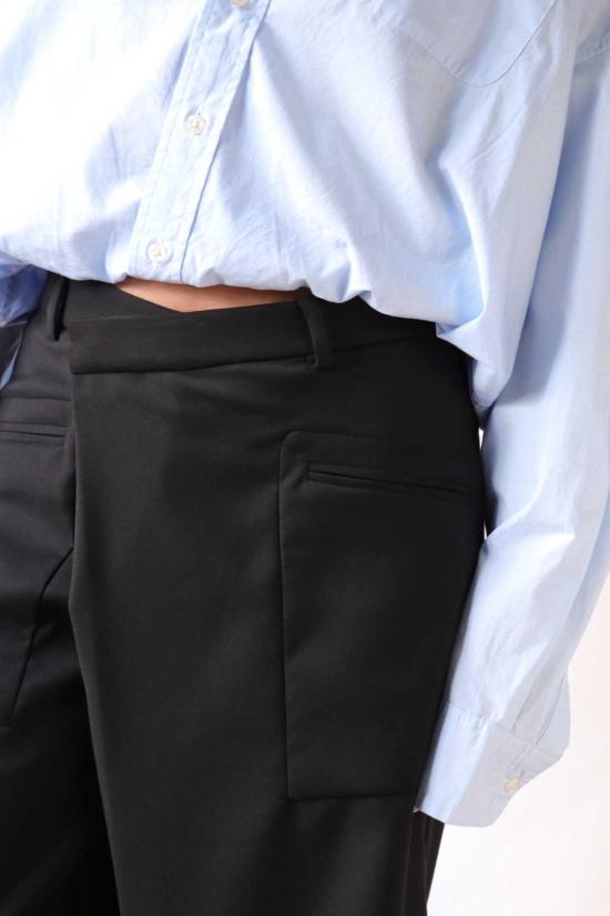  알13 숏팬츠 R13 크로스오버 무릎 길이 반바지 블랙 - R13