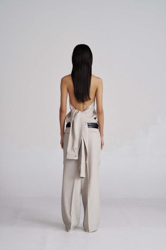  더 엔케이씨 스토어 민소매 티셔츠 Nkc Store 보니 리넨 홀터 탑 - The NKC Store