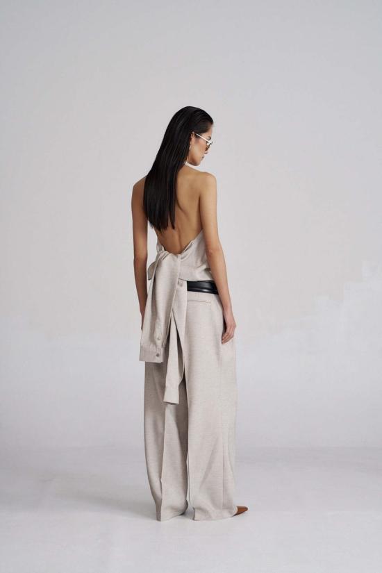  더 엔케이씨 스토어 민소매 티셔츠 Nkc Store 보니 리넨 홀터 탑 - The NKC Store