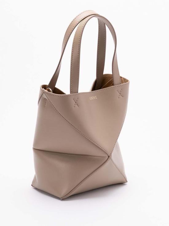 26SS 로에베 샤이니 카프스킨 미니 퍼즐 폴드 토트백 A657V25X012150 Beige - LOEWE