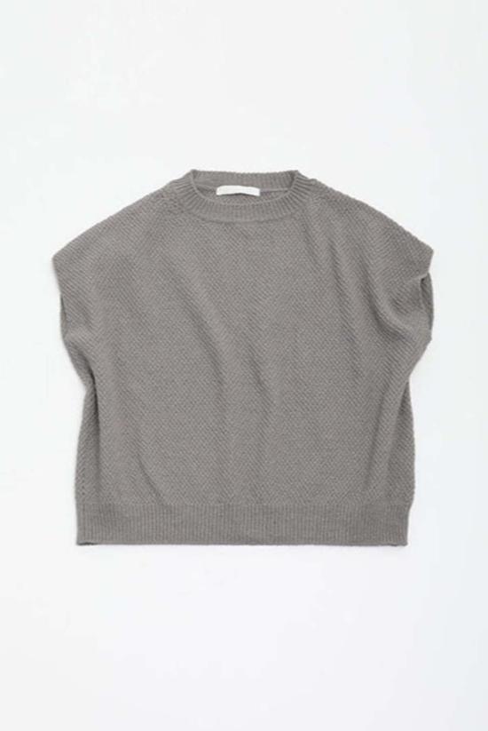  에밤에바 베스트 에바 에바 모스 스티치 조끼 오터 그레이