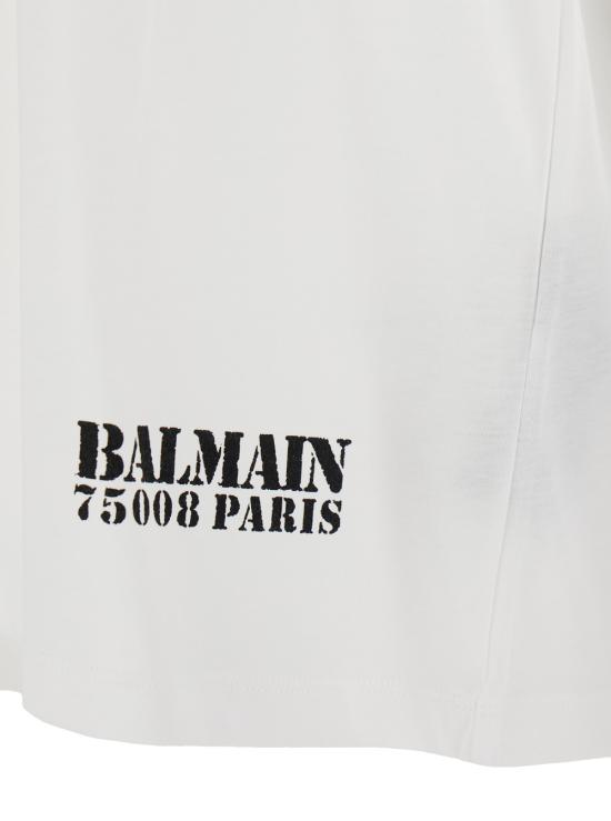 25FW 발망 반팔 티셔츠 FH1EG000BD04GAB White - BALMAIN