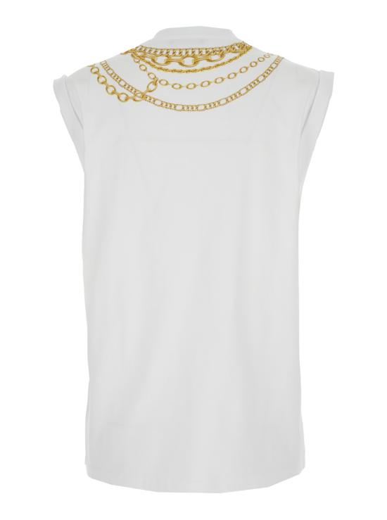 25FW 발망 민소매 티셔츠 FF1ED004GE99GAD White - BALMAIN