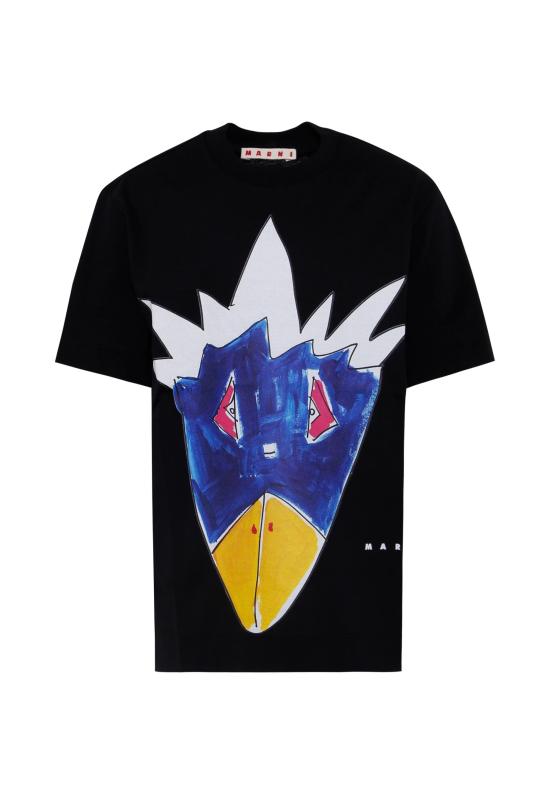 25FW [키즈] 마르니 티셔츠 M01569 M00RF 0M900 BLACK