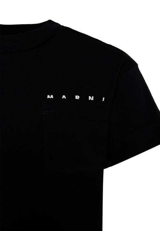 26SS [키즈] 마르니 티셔츠 M01415 M00RF 0M900 BLACK - MARNI