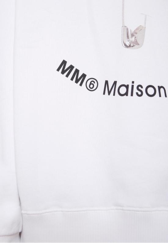25FW [키즈] MM6 메종마르지엘라 풀오버 M60868 MM04H M6100 WHITE - MM6 MAISON MARGIELA