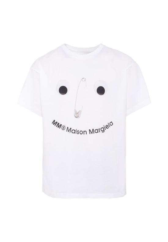 25FW [키즈] MM6 메종마르지엘라 티셔츠 M60907 MM04I M6100 WHITE