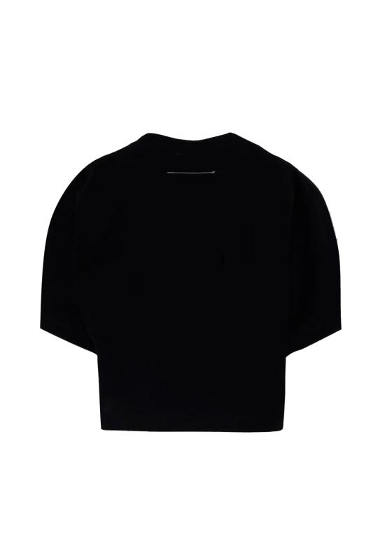 25FW [키즈] MM6 메종마르지엘라 티셔츠 M60908 MM04I M6900 BLACK - MM6 MAISON MARGIELA