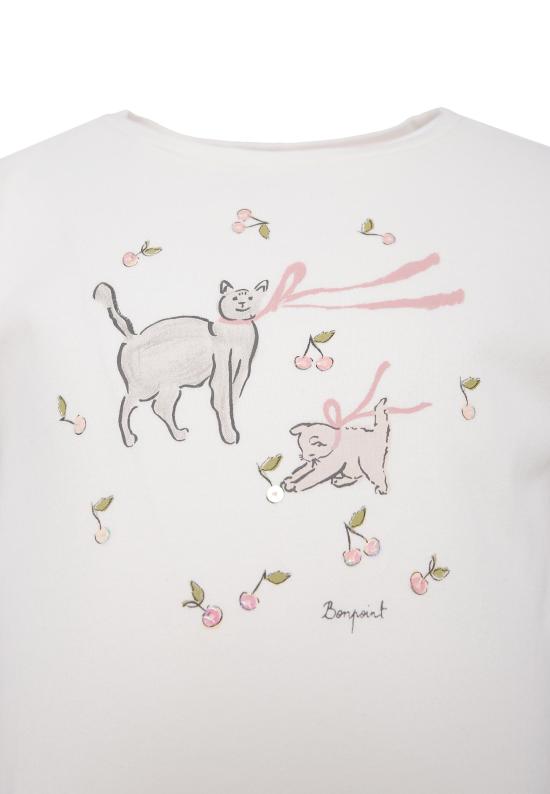 25FW [키즈] 봉쁘앙 티셔츠 W05GTSK00009 103 IVORY - BONPOINT