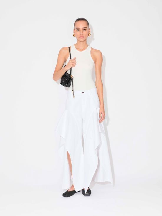 25FW 알라이아 바디수트 티셔츠 AA9B0382J085B 020 BLANC CASSE - ALAIA