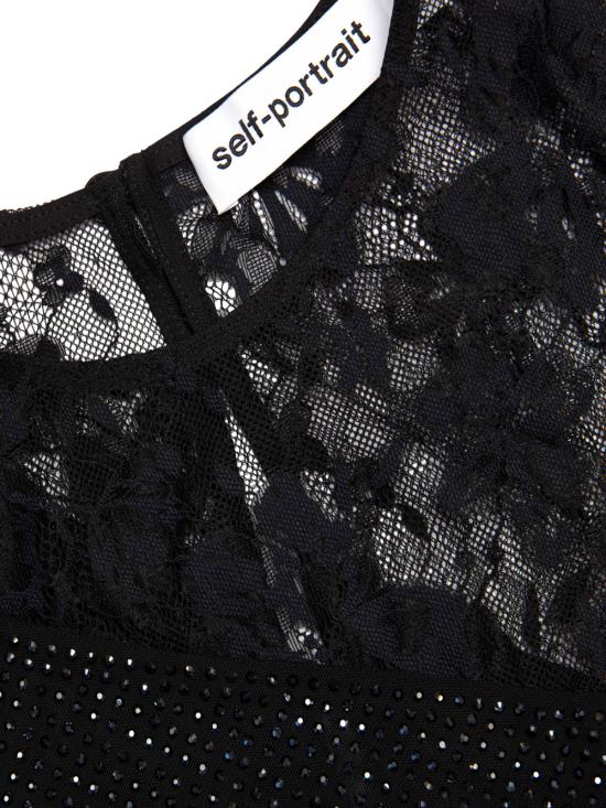 25FW 셀프 포트레이트 긴팔 티셔츠 PF25100TB BLACK - SELF PORTRAIT