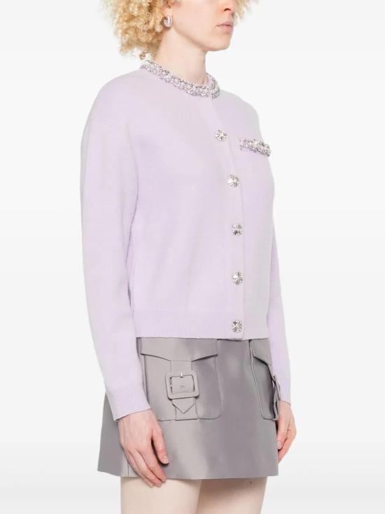 25FW 셀프 포트레이트 가디건 PF25085CL LILAC - SELF PORTRAIT