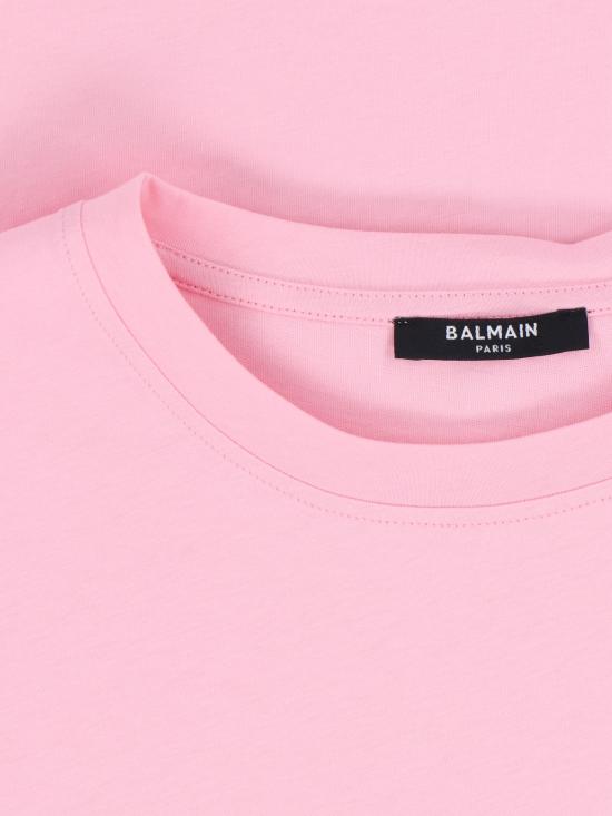 25FW 발망 반팔 티셔츠 BF1EE020BB02 OHV Pink - BALMAIN