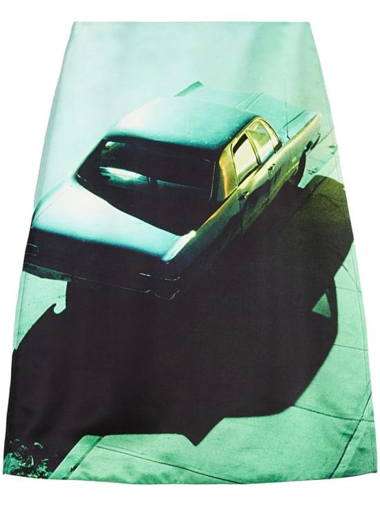 25SS 질샌더 미디 스커트 J03MA0239J65314470 VERDE