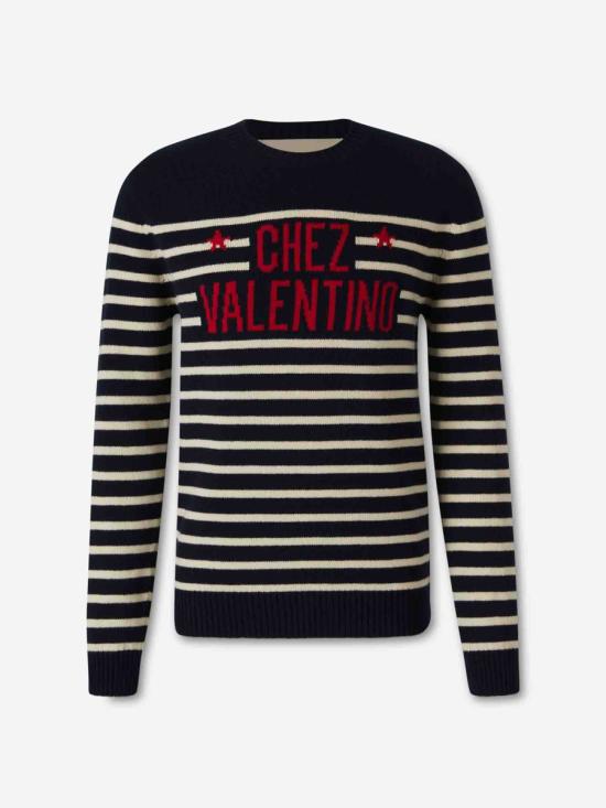 25FW 발렌티노 가라바니 스웨터 7V3KC34WB1W DYBULTRAMARINE DARK BLUE BURRO NAVY BLUE