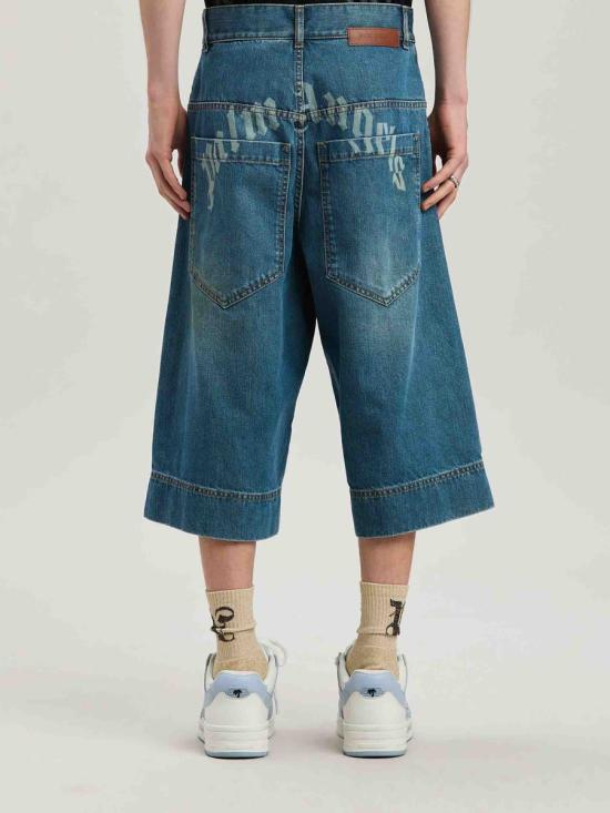 25SS 팜앤젤스 데님 숏팬츠 PMYC007S25DEN0014555 4555BLUE - PALM ANGELS