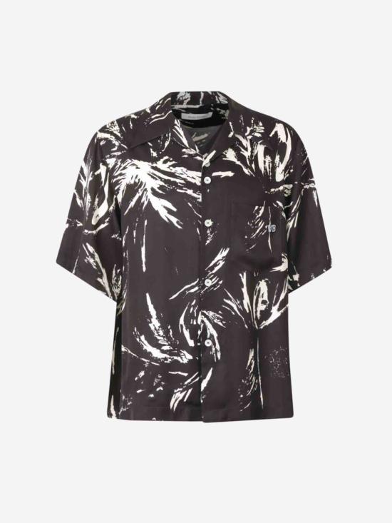 25SS 웨일즈보너 반팔 셔츠 MS25SH08 9900McNish Black BLACK WHITE