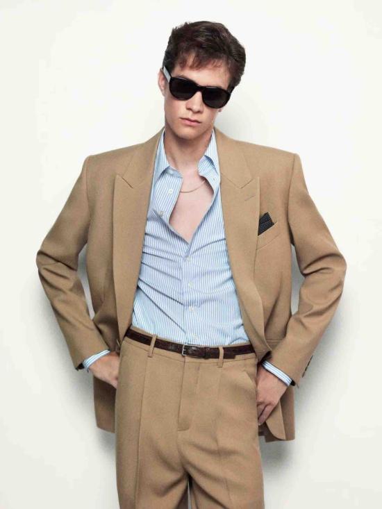 25SS 생로랑 자켓 821895Y405W 7557Gingembre Brown - SAINT LAURENT