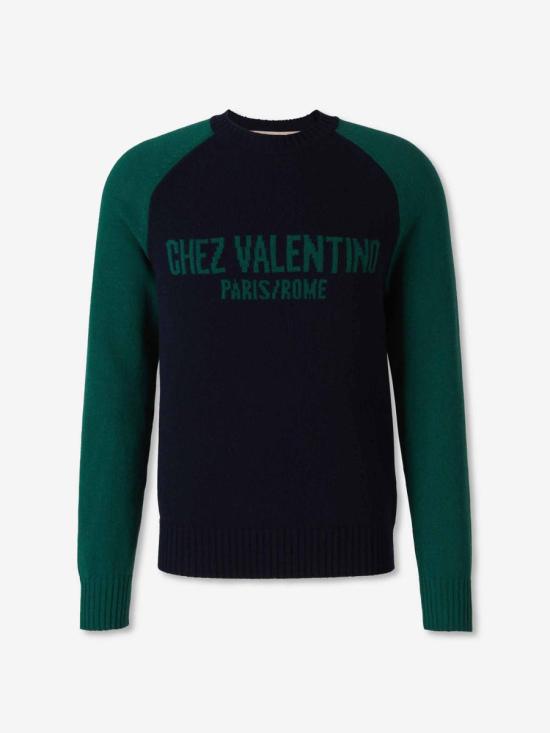 25FW 발렌티노 가라바니 스웨터 7V3KC34TB1N BR4ULTRAMARINE DARKBLUE DARKWOOD NAVY BLUE