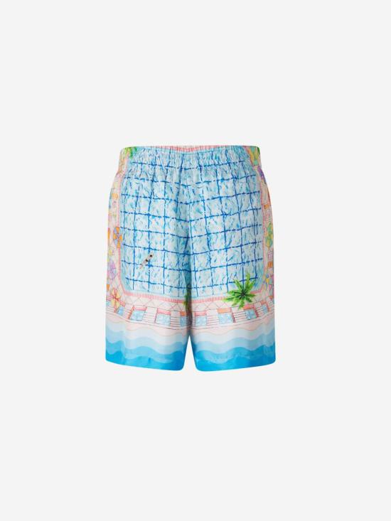  카사블랑카 숏팬츠 MPF24TR012 03 BLUE - CASABLANCA