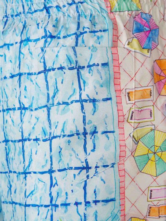 24FW 카사블랑카 숏팬츠 MPF24TR012 03 BLUE - CASABLANCA