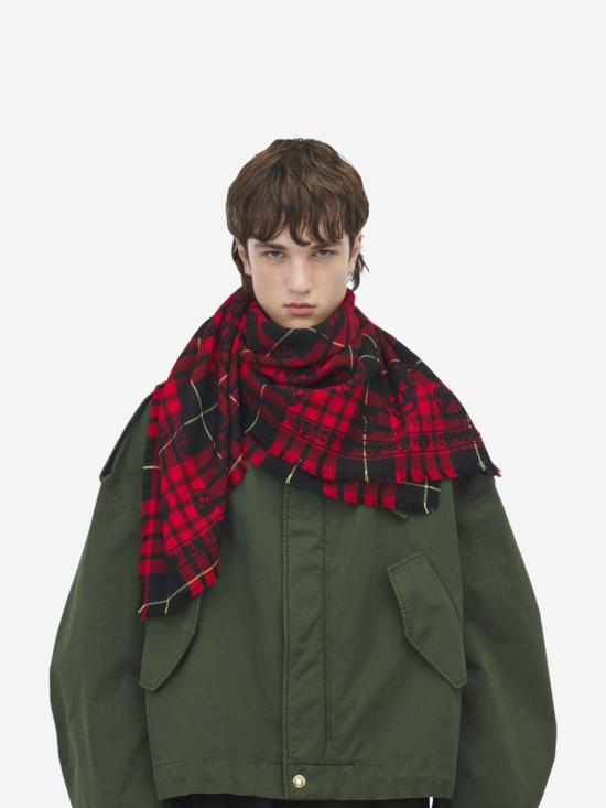 24FW 알렉산더 맥퀸 머플러/스카프 4294124200Q 6460Red RED - ALEXANDER MCQUEEN