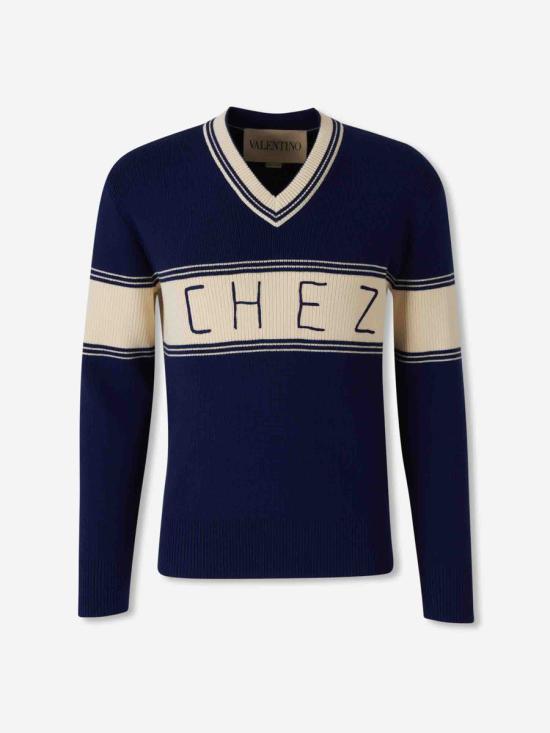 25FW 발렌티노 가라바니 스웨터 7V3KC34KB02 CMVGRANDALA NAVY BLUE