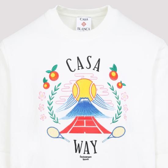 25FW 카사블랑카 스웨터 MPF25JTP29303 WHITE - CASABLANCA