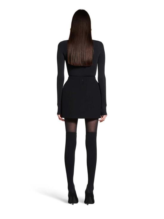 25SS 발렌시아가 숏 스커트 814084TPT24 1000BLACK STRAIGHT JEANS - BALENCIAGA