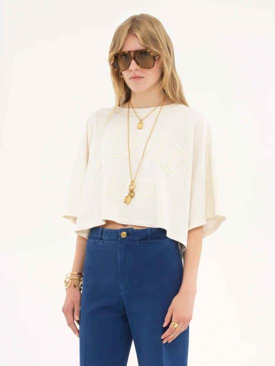 25SS 끌로에 반팔 티셔츠 CH25SJH14183 103CoconutMilk Beige - CHLOE