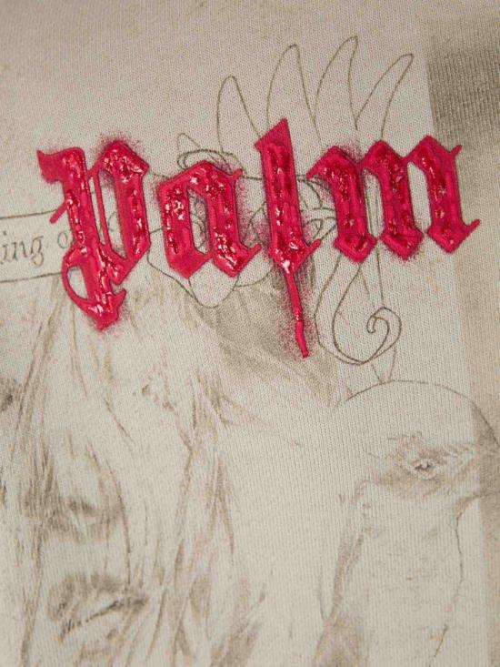 24FW 팜앤젤스 PMBA053F24FLE0010326 0326OFF WHITE DARK RED Beige - PALM ANGELS