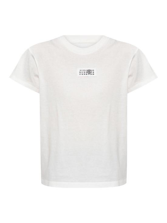 25FW MM6 메종마르지엘라 뉴메릭 코튼 저지 티셔츠 S52GC0327S24312101 White