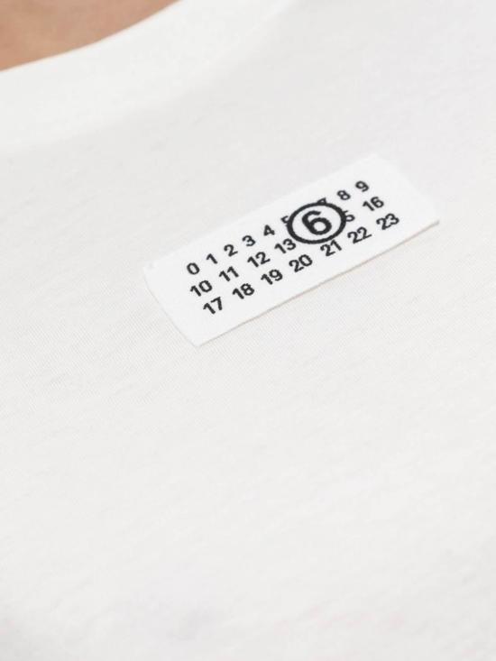 25FW MM6 메종마르지엘라 뉴메릭 코튼 저지 티셔츠 S52GC0327S24312101 White - MM6 MAISON MARGIELA