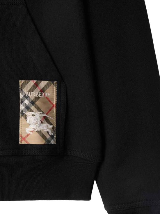 25SS 버버리 후드 티셔츠 8102276 Black - BURBERRY