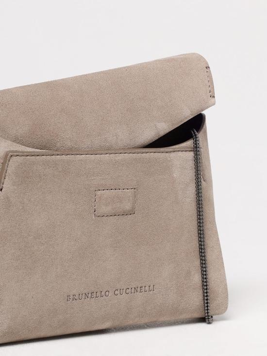 26SS 브루넬로 쿠치넬리 모닐레 장식 BC Duo 파우치 MWDLD2722 C5859 Ice - BRUNELLO CUCINELLI