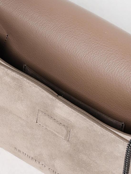 26SS 브루넬로 쿠치넬리 모닐레 장식 BC Duo 파우치 MWDLD2722 C5859 Ice - BRUNELLO CUCINELLI