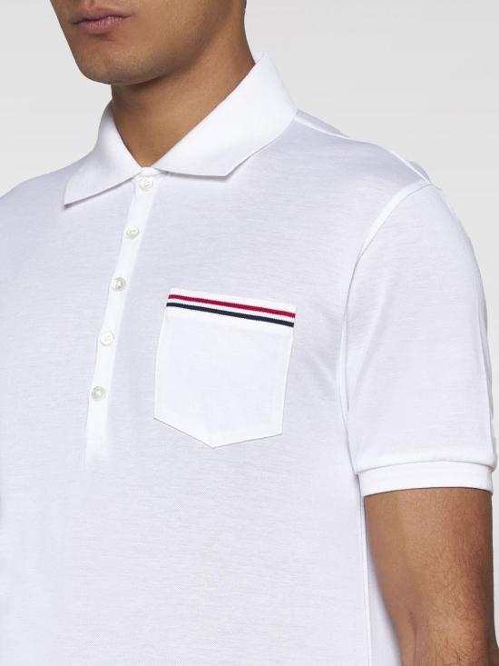 25FW 톰브라운 폴로 티셔츠 MJP022A01455 100 White - THOM BROWNE