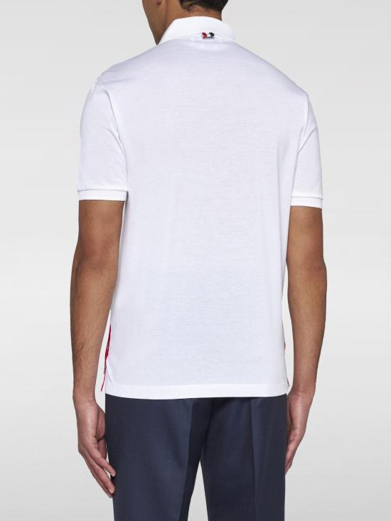 25FW 톰브라운 폴로 티셔츠 MJP022A01455 100 White - THOM BROWNE