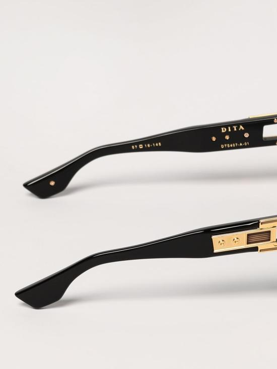 26SS 디타 선글라스 DTS407 A 01 01 Black Yellow Gold - DITA