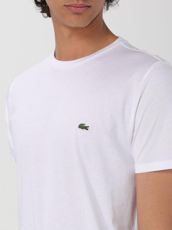 25FW 라코스테 피마 코튼 저지 크루넥 티셔츠 TH6709 001 White - LACOSTE