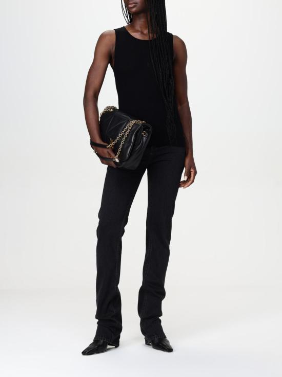 25SS 생로랑 제이미 4.3 미디움 램스킨 809696AAB32 1000 Black - SAINT LAURENT
