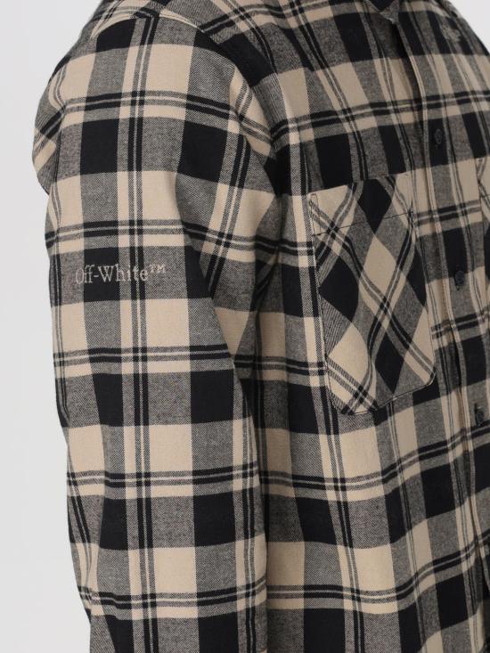 25FW 오프화이트 긴팔 셔츠 OMGE030C99FAB001 1900 Beige - OFF WHITE