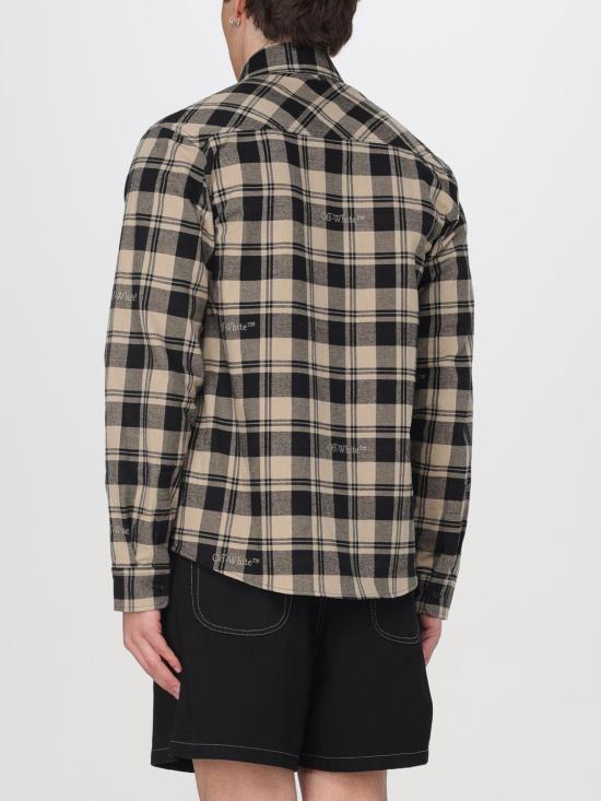 25FW 오프화이트 긴팔 셔츠 OMGE030C99FAB001 1900 Beige - OFF WHITE